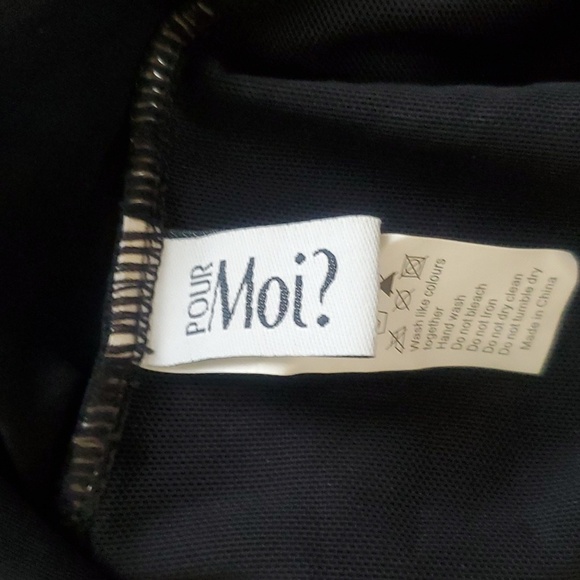 Pour Moi Black Lace-Up Front One Piece Swimsuit Size Uk 16 US 12 - Picture 8 of 9